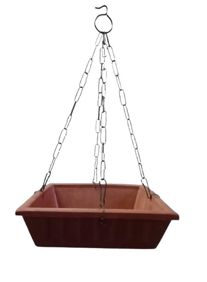 Craft Park Earthenware Hanging Square Bird Bath with Free MDF Ply Wood Bird House Bird Nest for Sparrow - Image 2